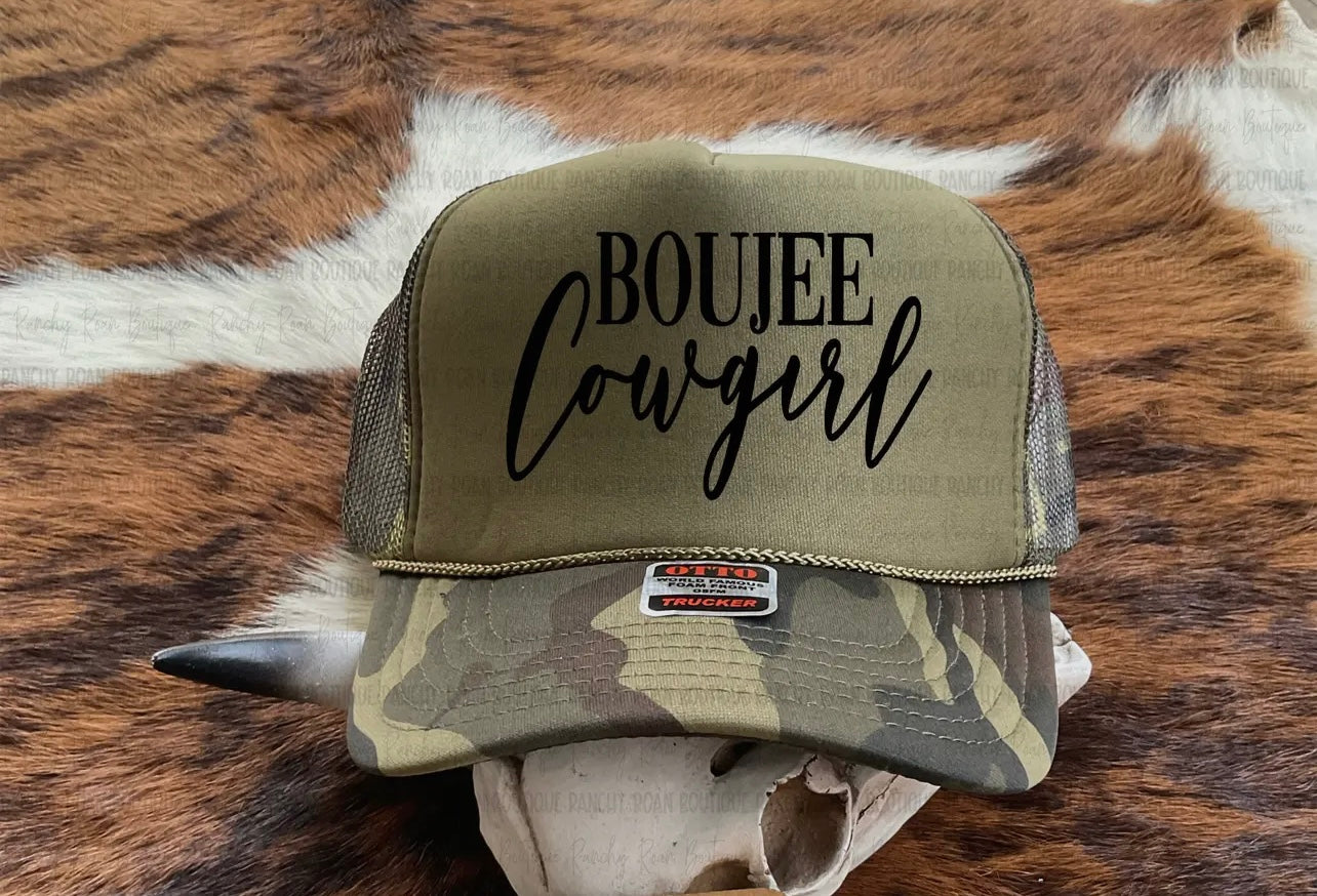 Boujee Cowgirl Western Foam Trucker Hat