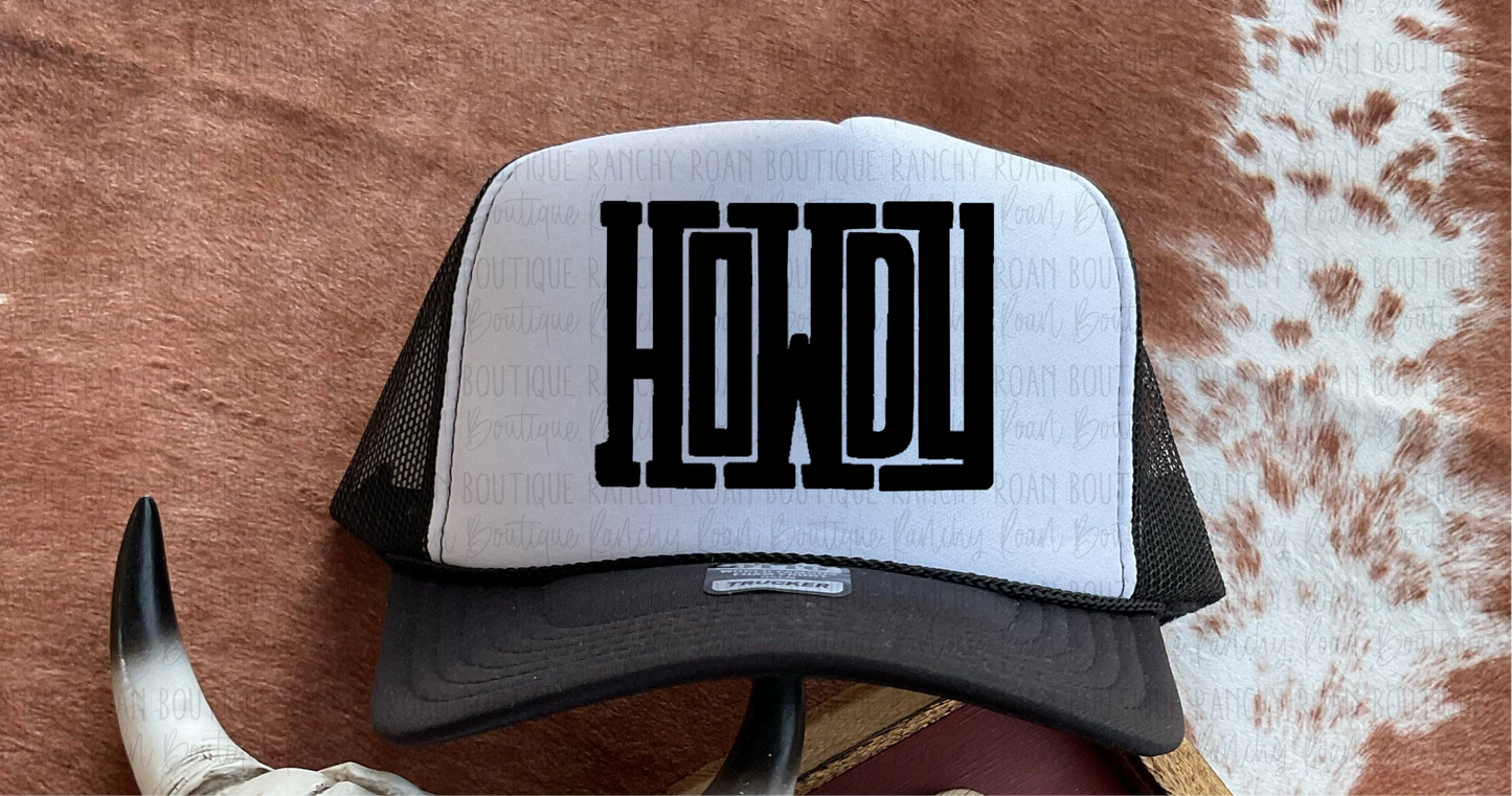 Howdy Retro Western Trucker Hat