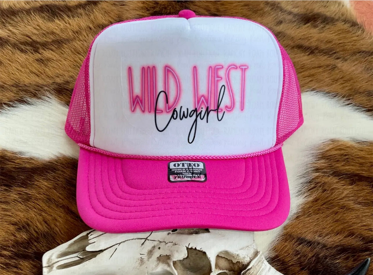 Wild West Cowgirl Western Foam Trucker Hat
