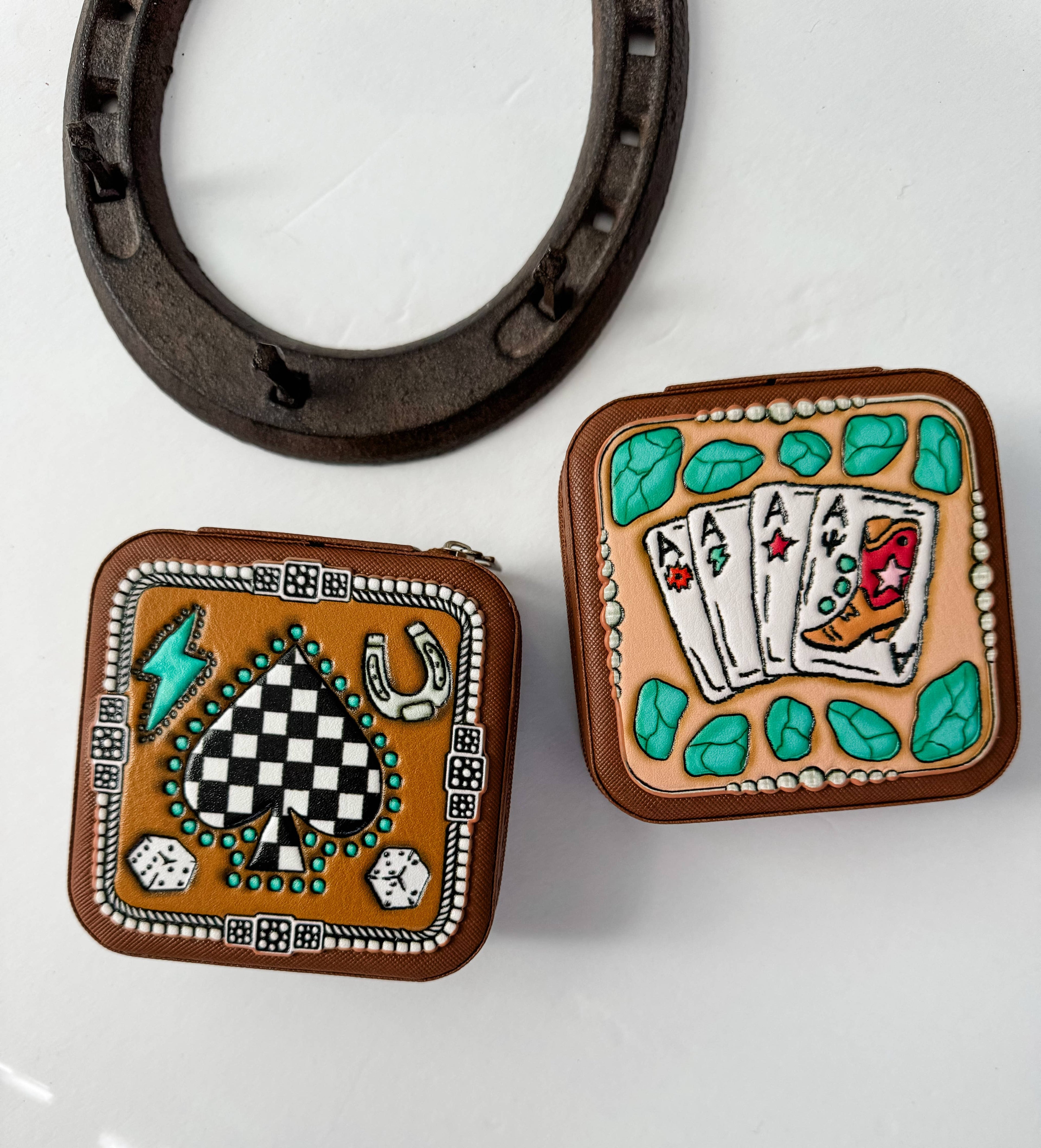 Western Mini Jewelry Storage Travel Box