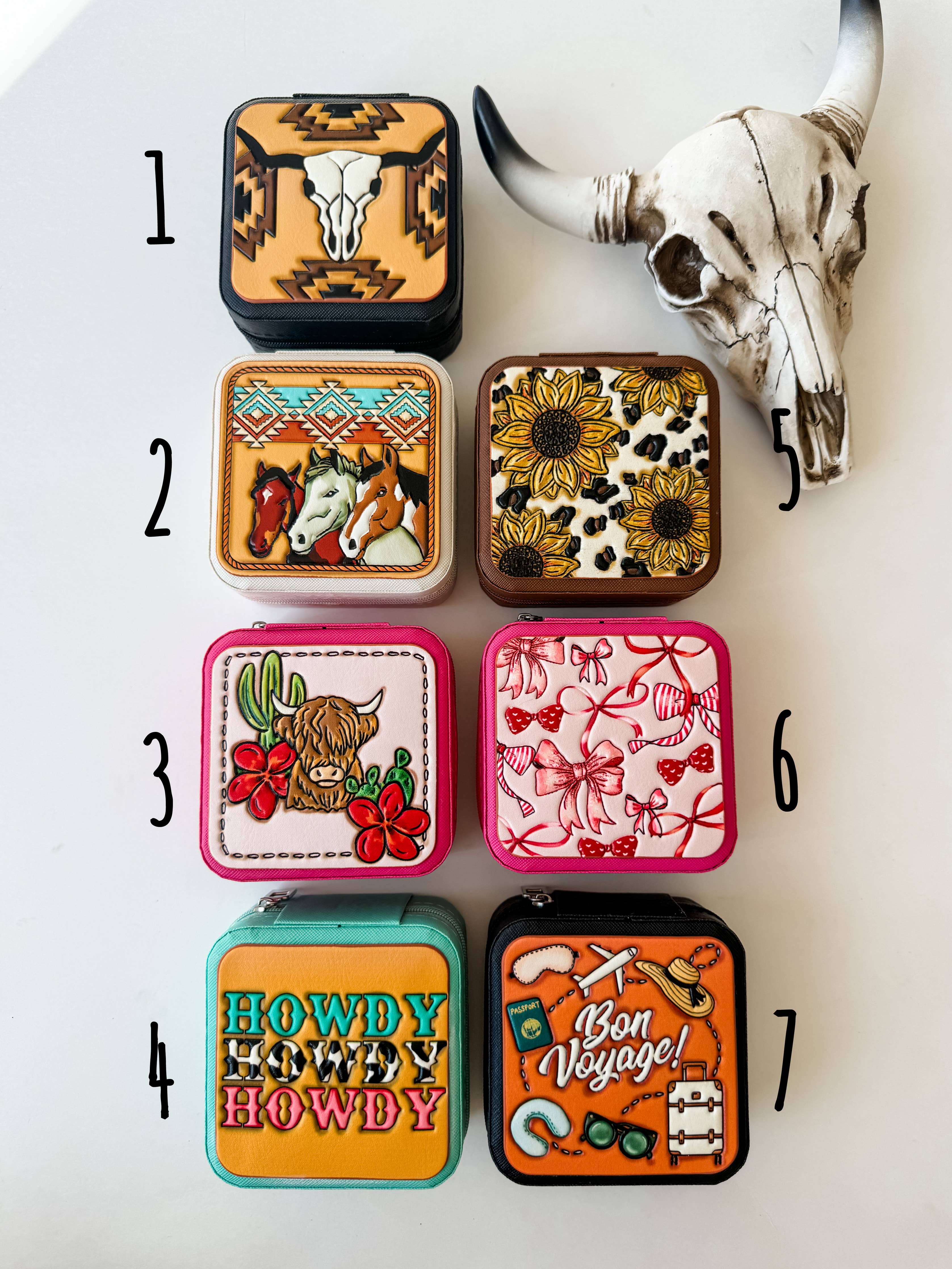 Western Mini Jewelry Storage Travel Box