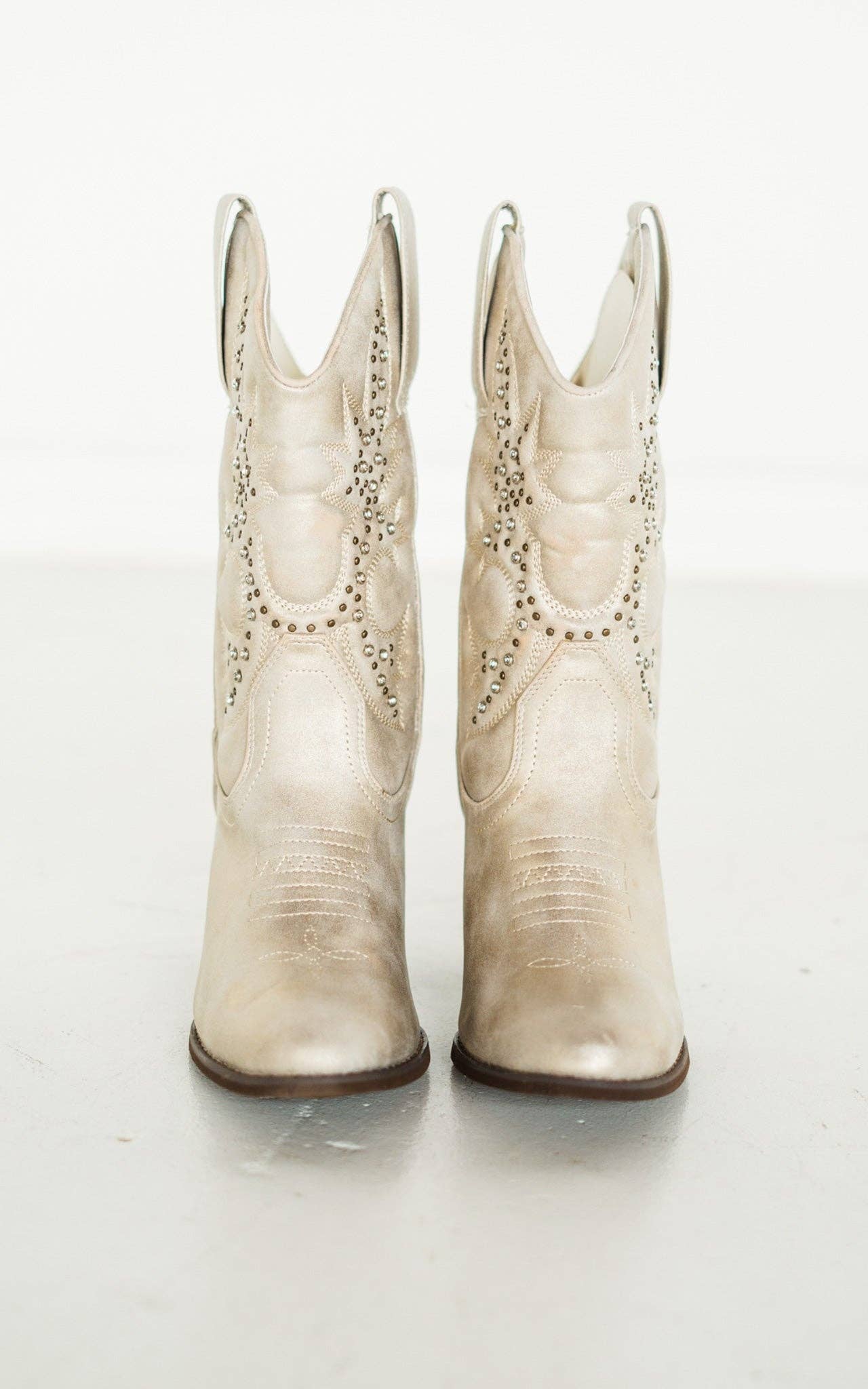 Houston Western Boots in Champagne
