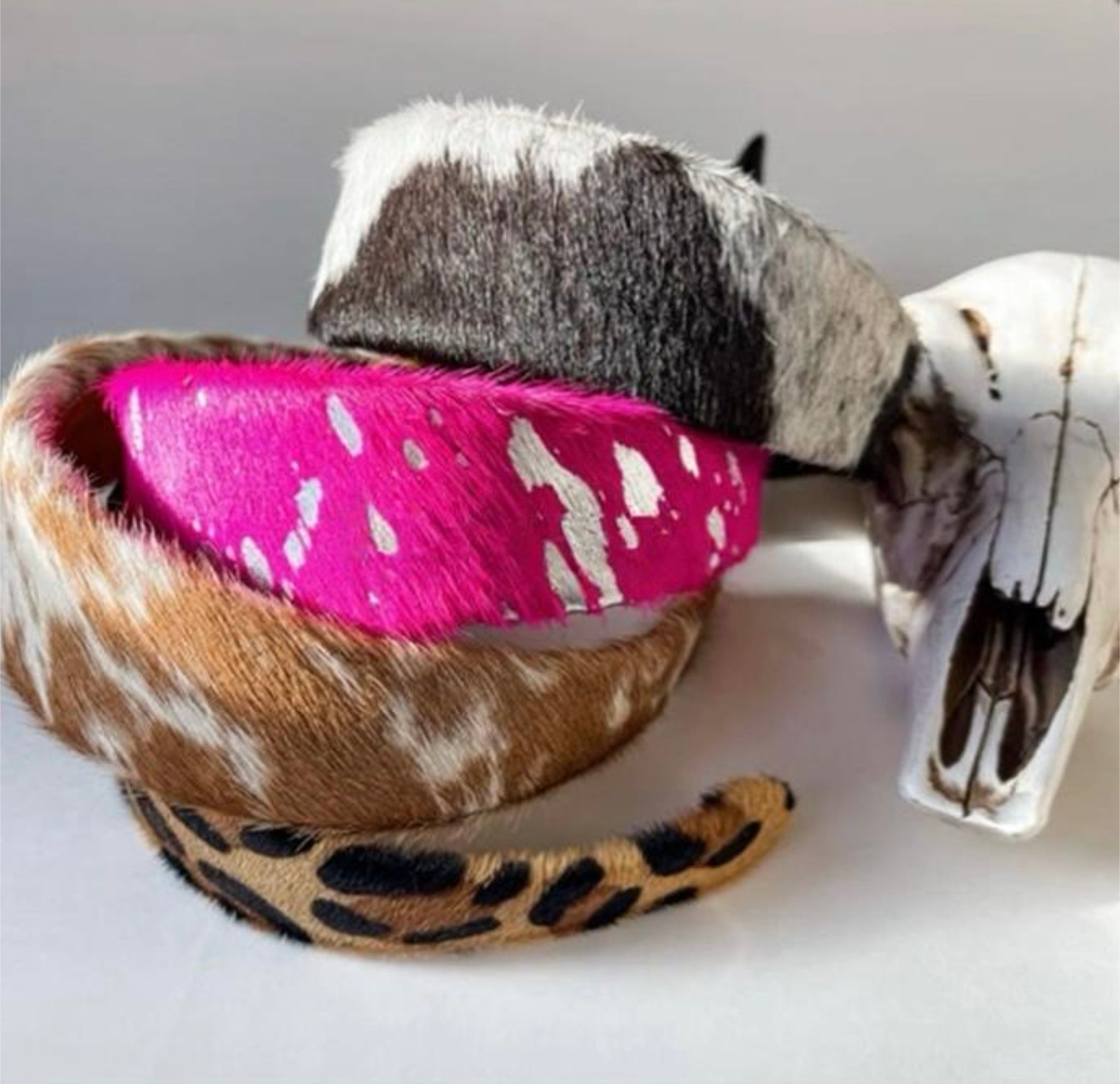 COWHIDE HEADBAND - genuine cowhide leather