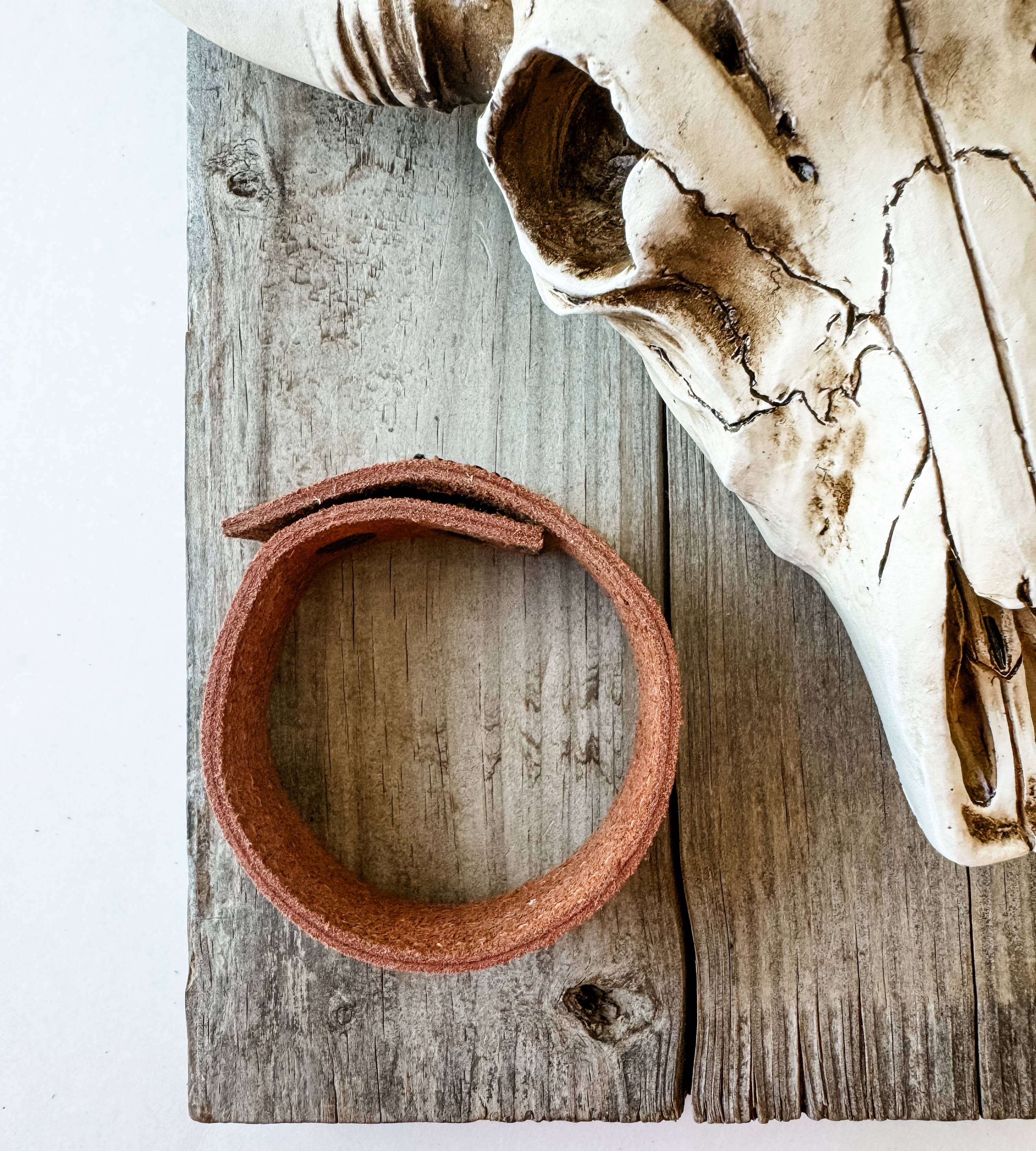 Western Aztec Pattern Seed Bead Leather Cuff Bracelet
