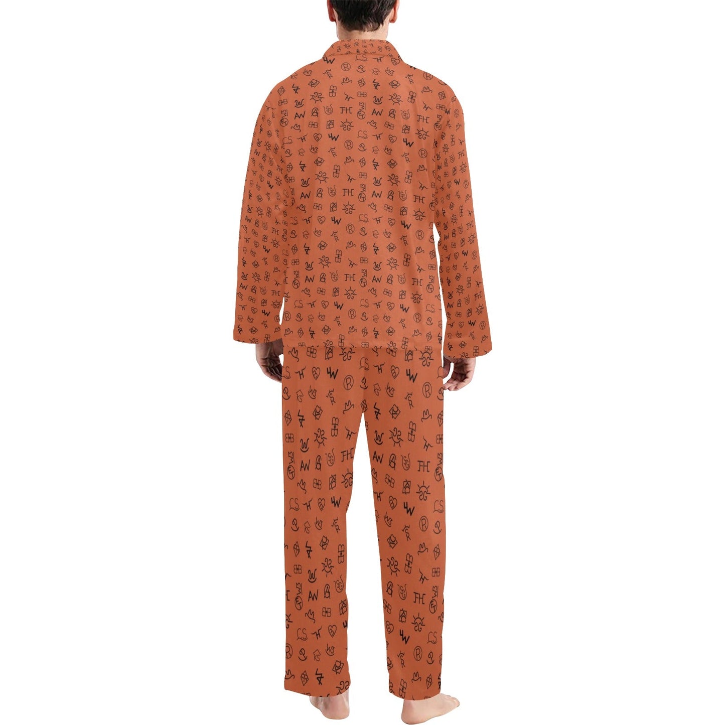 Rust Cattle Brands Men's Western Pajama Set