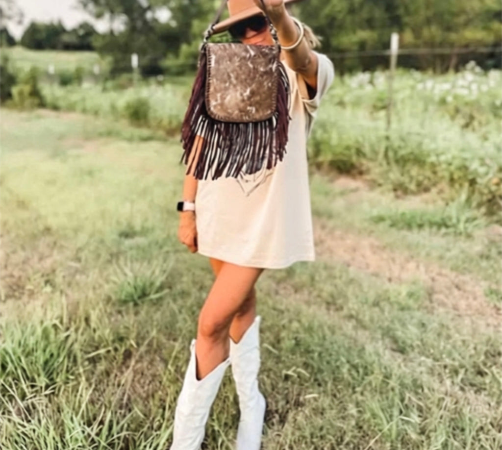 The Kylie Crossbody - Genuine Hairon Cowhide