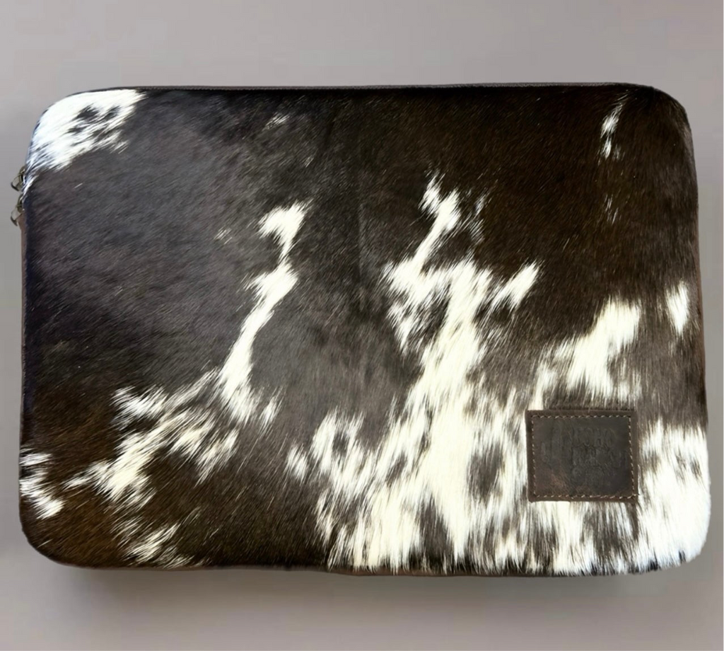 Cowhide Leather Laptop Computer Sleeve Pouch