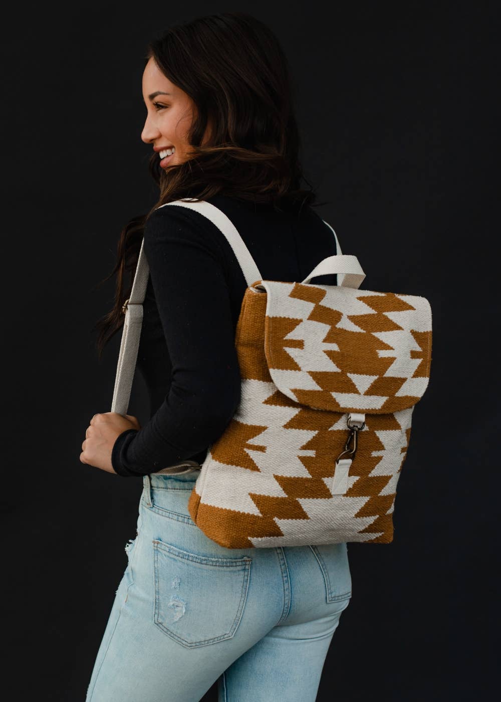 Camel & Cream Aztec Backpack