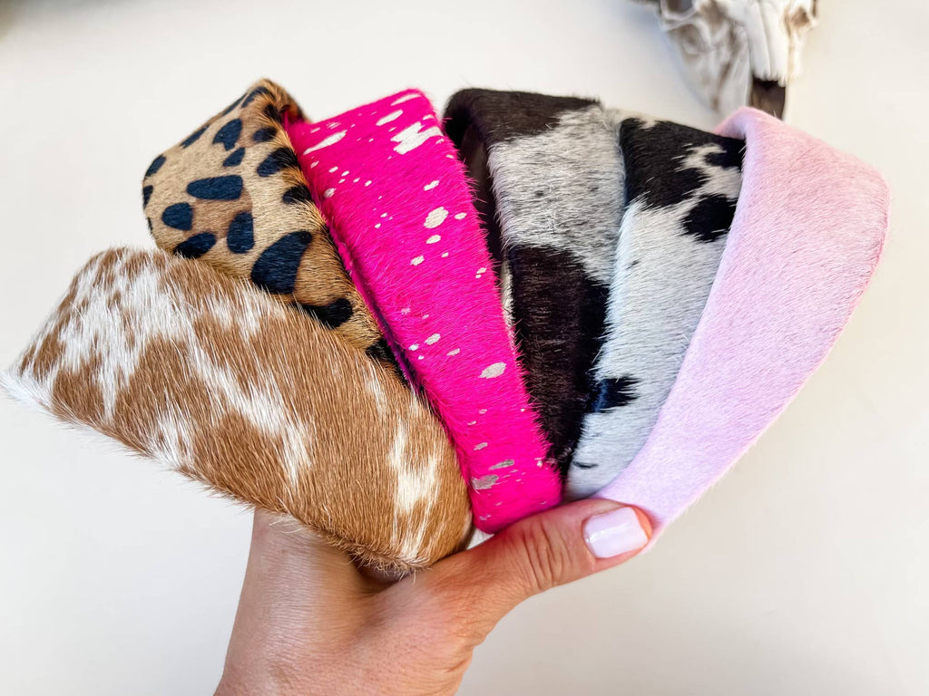 COWHIDE HEADBAND - genuine cowhide leather