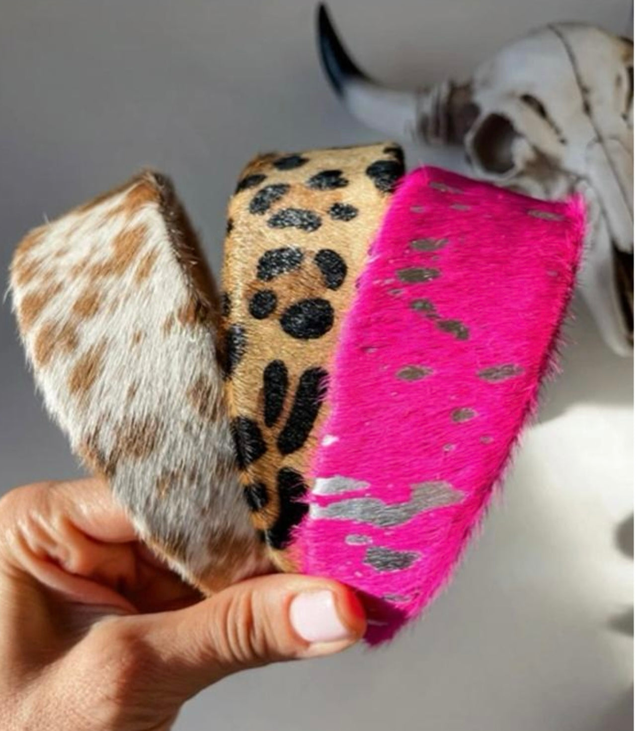 COWHIDE HEADBAND - genuine cowhide leather