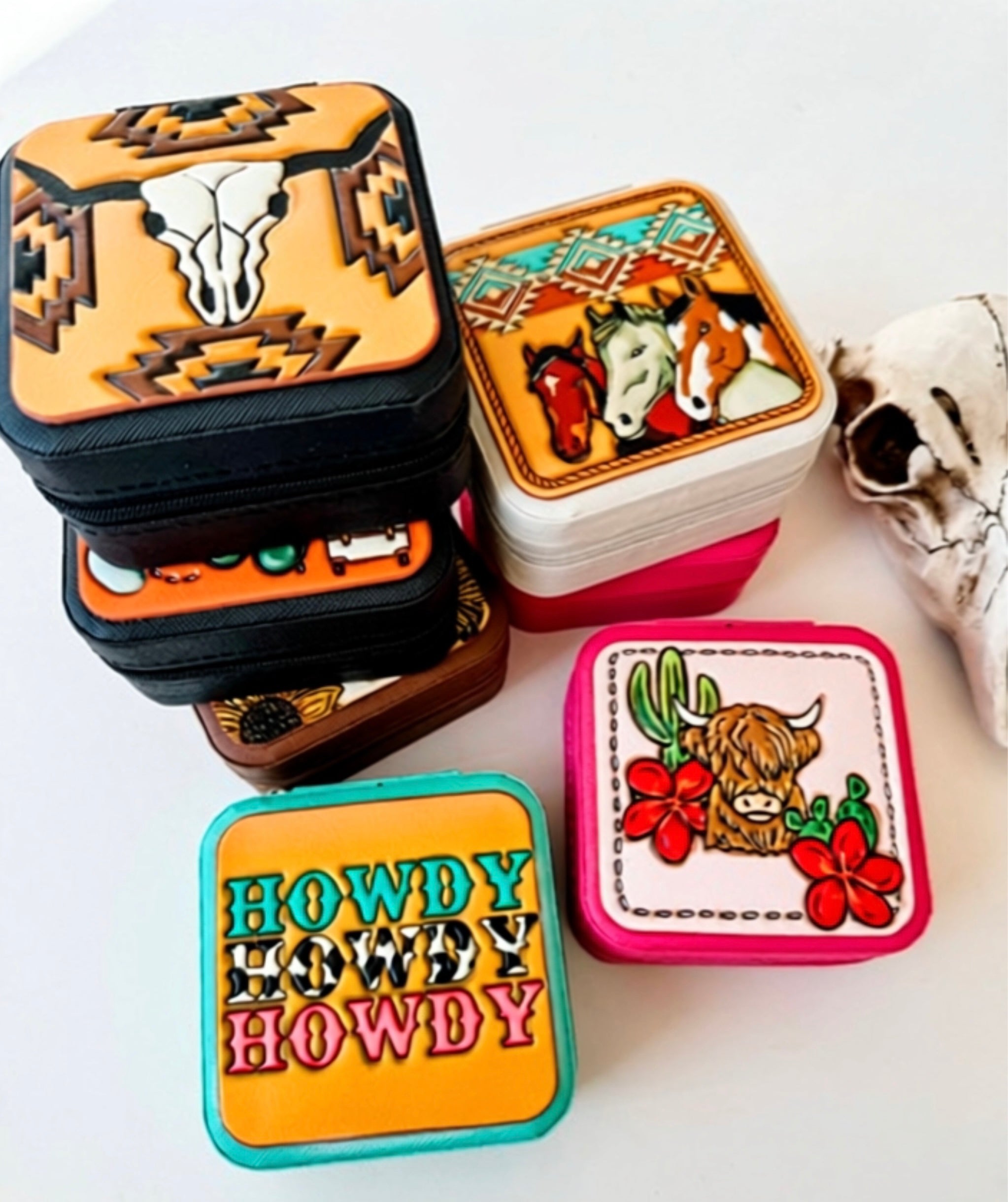 Western Mini Jewelry Storage Travel Box