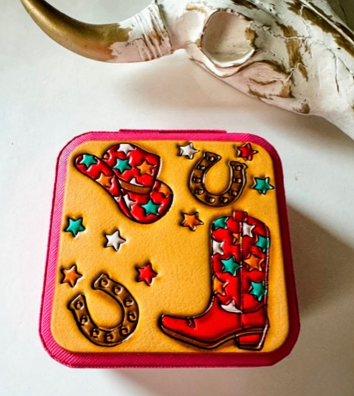 Western Mini Jewelry Storage Travel Box