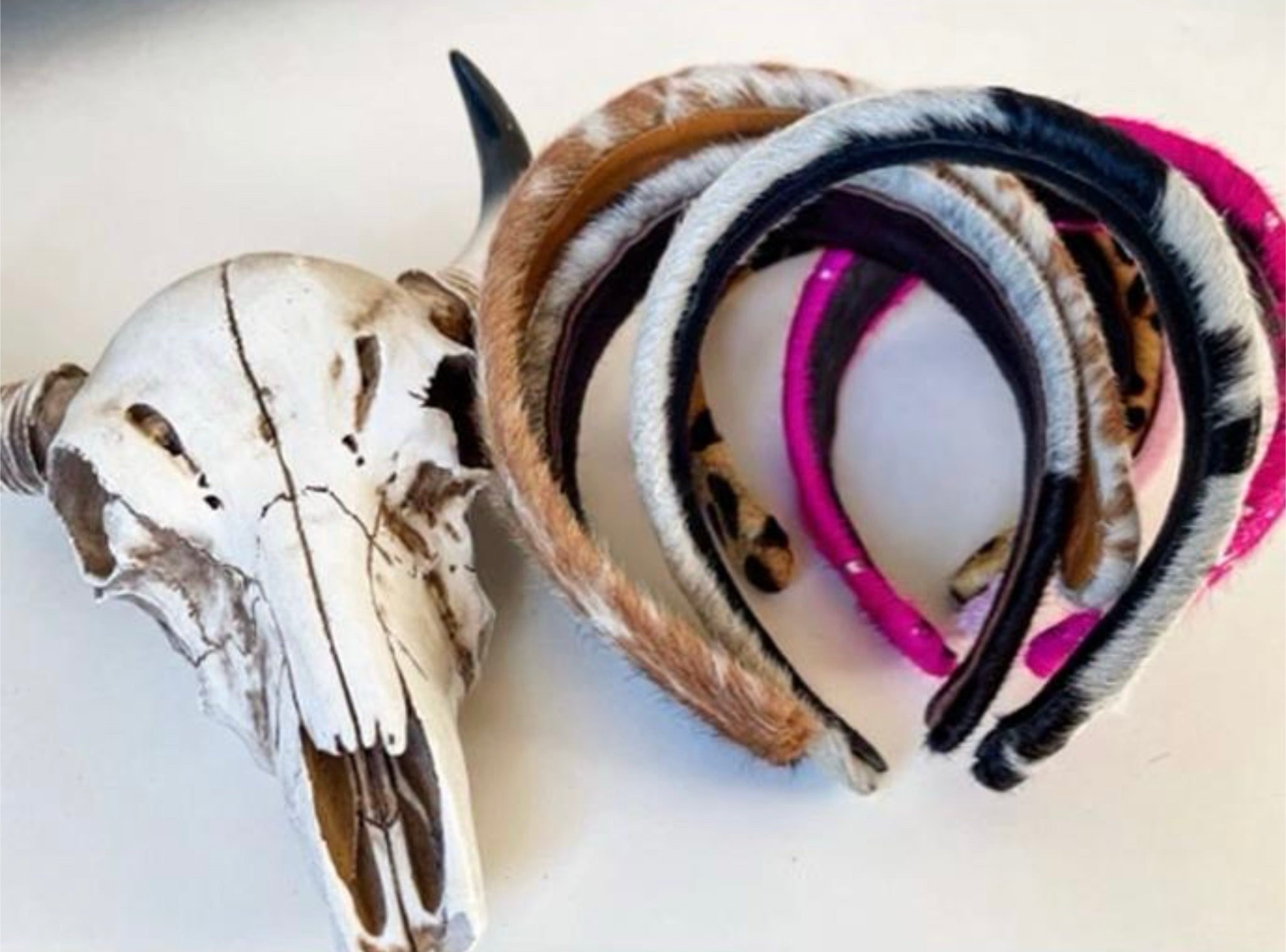 COWHIDE HEADBAND - genuine cowhide leather