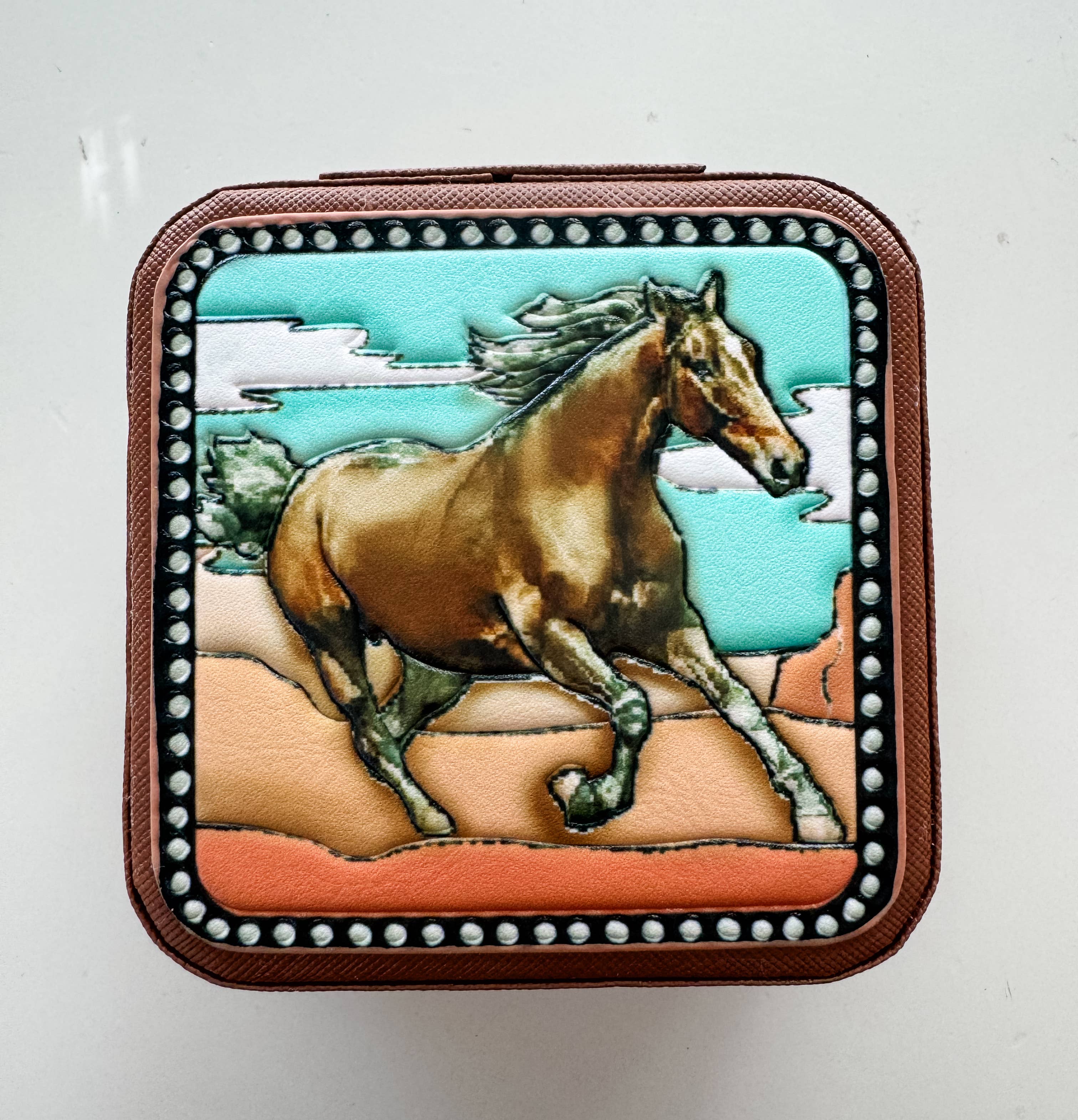 Western Mini Jewelry Storage Travel Box