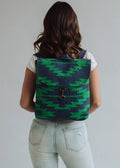 Navy & Green Aztec Backpack
