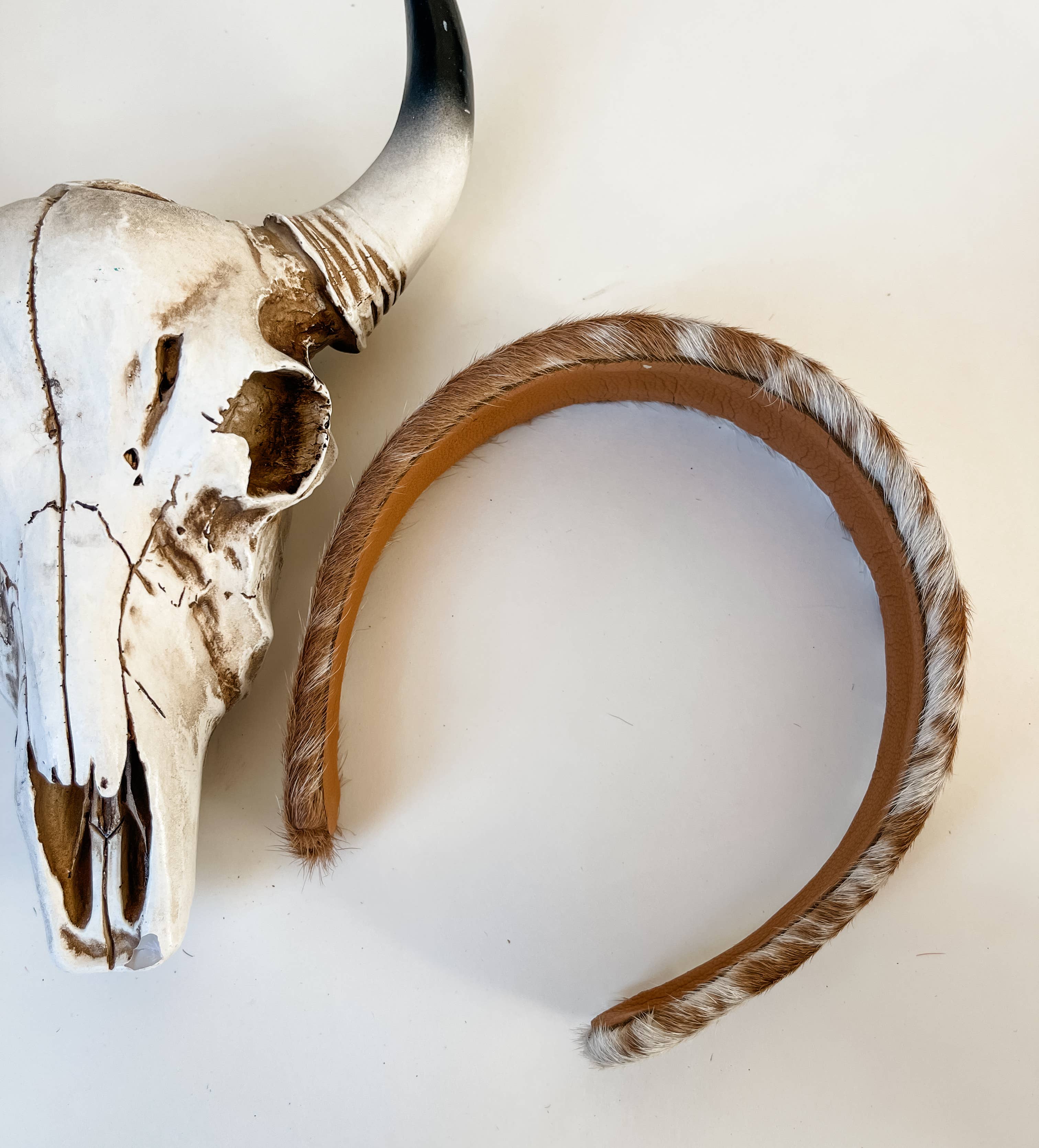 COWHIDE HEADBAND - genuine cowhide leather