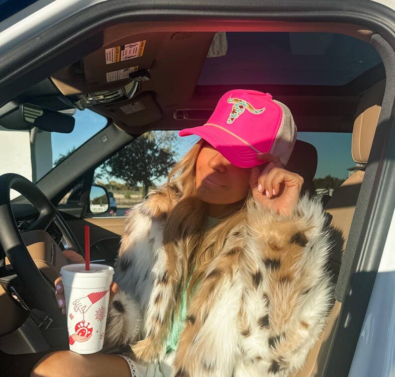 STEER AZTEC HAT Longhorn embroidered cowboy hat western